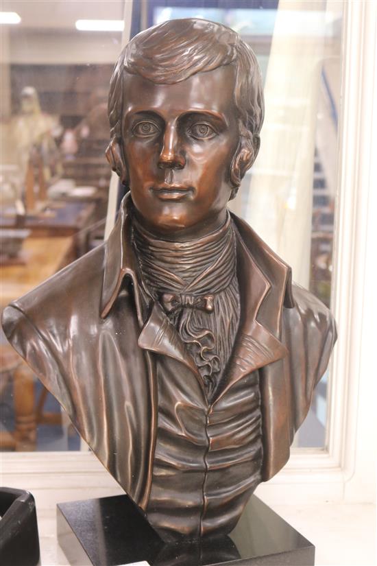 A large bust of Robert Burns